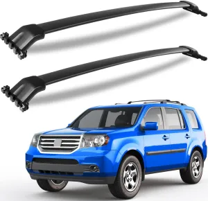 Roof Rack Cross Bars Compatible with Honda Pilot 2009-2015 with Side Rails, Heavy Duty 200lb Aluminum Crossbars Rooftop Cargo Bag Kayak Luggage Carrier Canoe Kayak Cargo Accessories