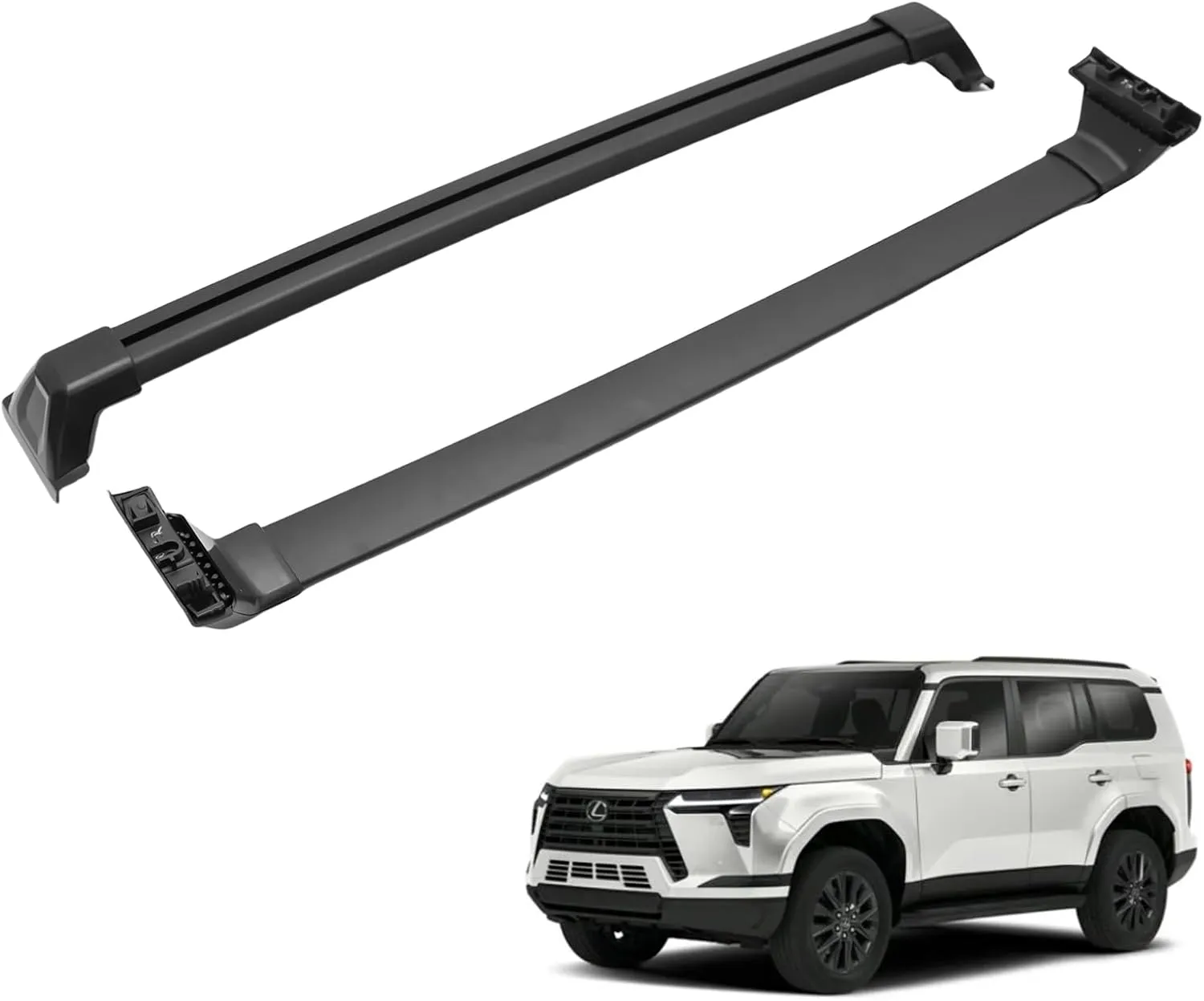Roof Rack Cross Bars for 2024 2025 Lexus GX550 Premium/Luxury with Flush Roof Rails, Aluminum Crossbar Luggage Rack for Rooftop Cargo Carrier Bag Kayak Canoe Bike Snowboard Skiboard