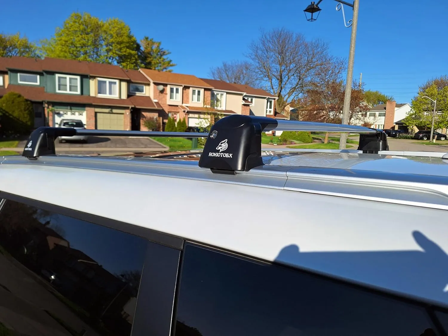 Roof Rack Crossbars - Fit 2024-2025 Lincoln Nautilus Flush Side Rail - Panoramic Sunroof - 220LBs Load- Anti-Theft Lock - Easy Install & Adjusting - Wind Noise Resistance - Silver Coyote
