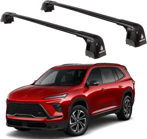 Roof Rack Crossbars Fit 2025-2026 Enclave Flush Side Rail - Panoramic Sunroof - 220LBs Load Bar- Metal Locking Cap - Easy Install & Adjusting - Wind Noise Reduction Strip - Black Coyote