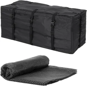 Rooftop Bag 600d Oxford Waterproof Car Roof Cargo Holder Non-Slip Mat 120x51x51cm Roof Luggage Bag