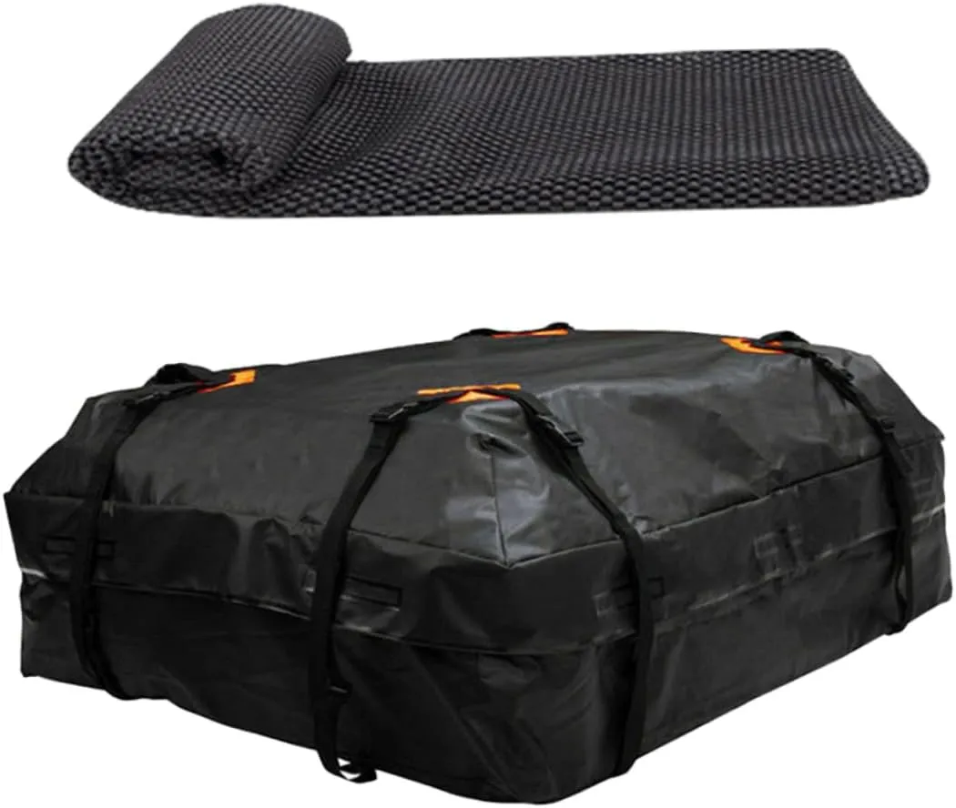 Rooftop Bag for Car Waterproof Cargo Roof Bag 600d Oxford Non-Slip Mat Car Roof Top Bag Easy Installati