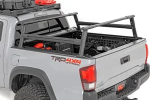Rough Country Aluminum Bed Rack for 2005-2022 Toyota Tacoma - 73109,Black