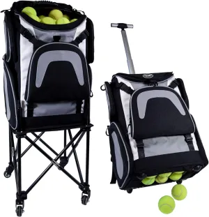 Rover Sports The Packhopper - Tennis Backpack and Ball Hopper in One - Tennis Ball Cart - Tennis Racket Bag and Ball Picker Upper also available for Pickleball