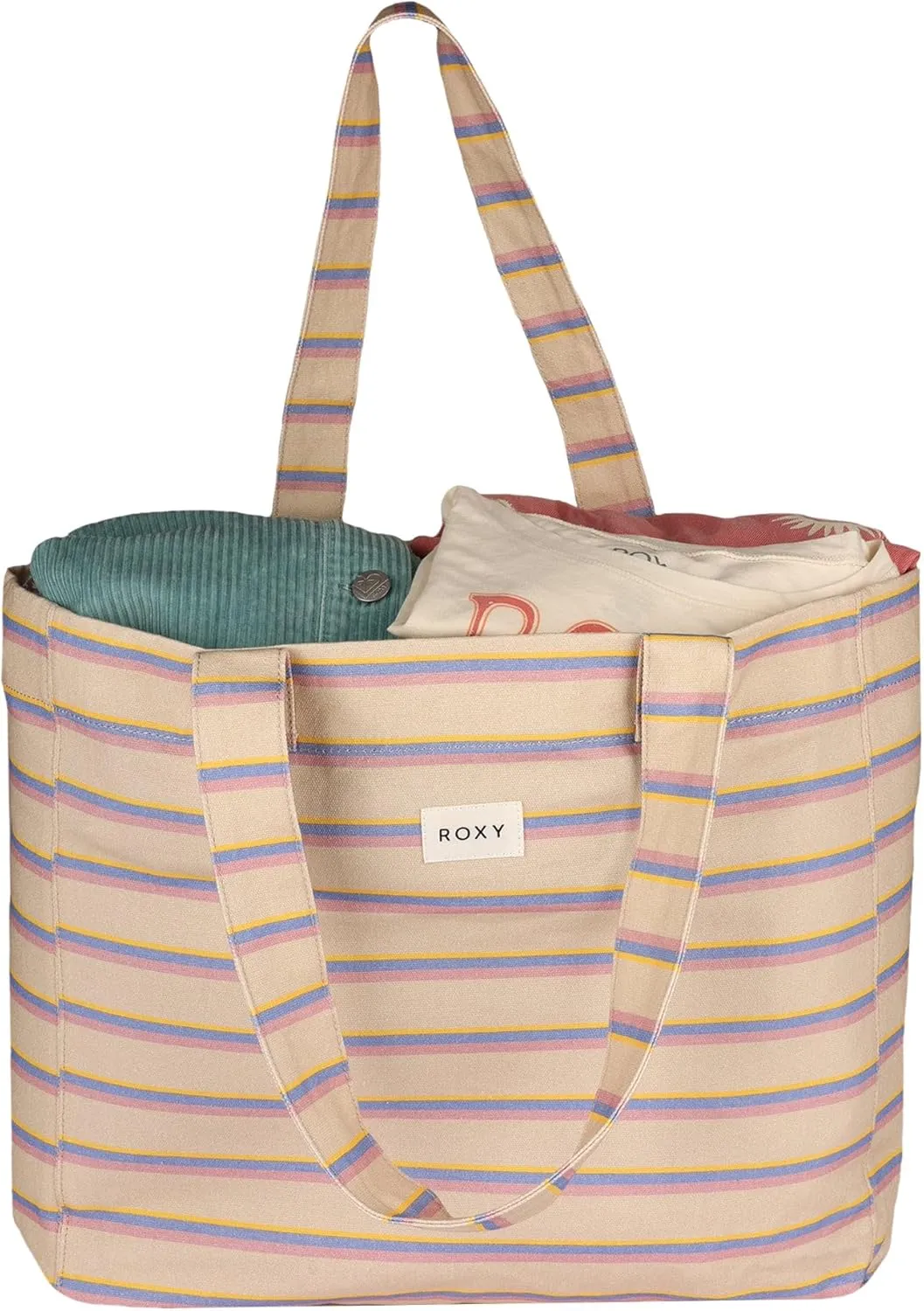 Roxy Women's Cotton Tote Bag | Everyday Carry | Beach | Travel | Vacation | Reusable | Lightweight