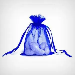 Royal Blue Organza Bags (3" x 4") - 10pc