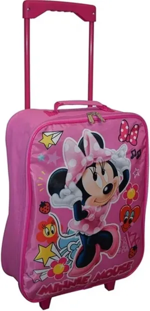 Ruz Disney Minnie Mouse 15"" Collapsible Wheeled Pilot Case - Rolling Luggage Carry-On