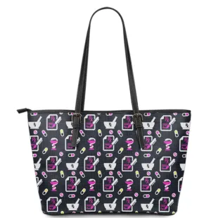 Rx Prescription Large PU Faux Leather Tote Bag