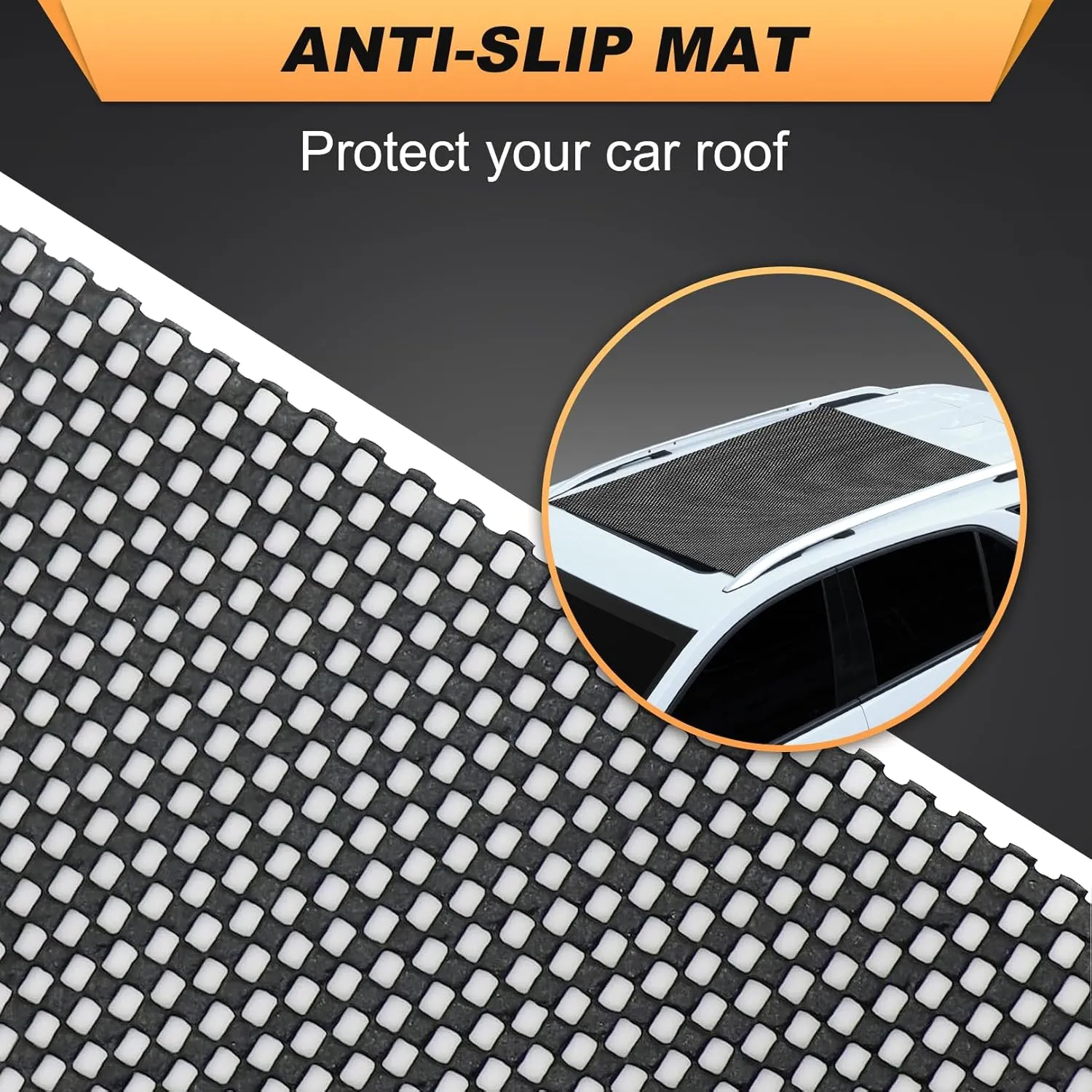 Sailnovo Car Rooftop Cargo Carrier Roof Bag, 15 Cubic Feet Waterproof Rooftop Cargo Carrier Bag, Fit Car with Without Luggage Rack - Cartop Carrier Bag with Tie-Down Strap, Safety Hook