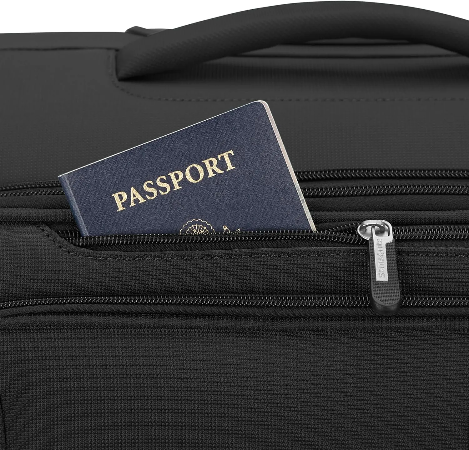 Samsonite Saire LTE Softside Expandable Luggage with Spinner Wheels, Black, 3-Piece Set (Carry On/Medium/Large)