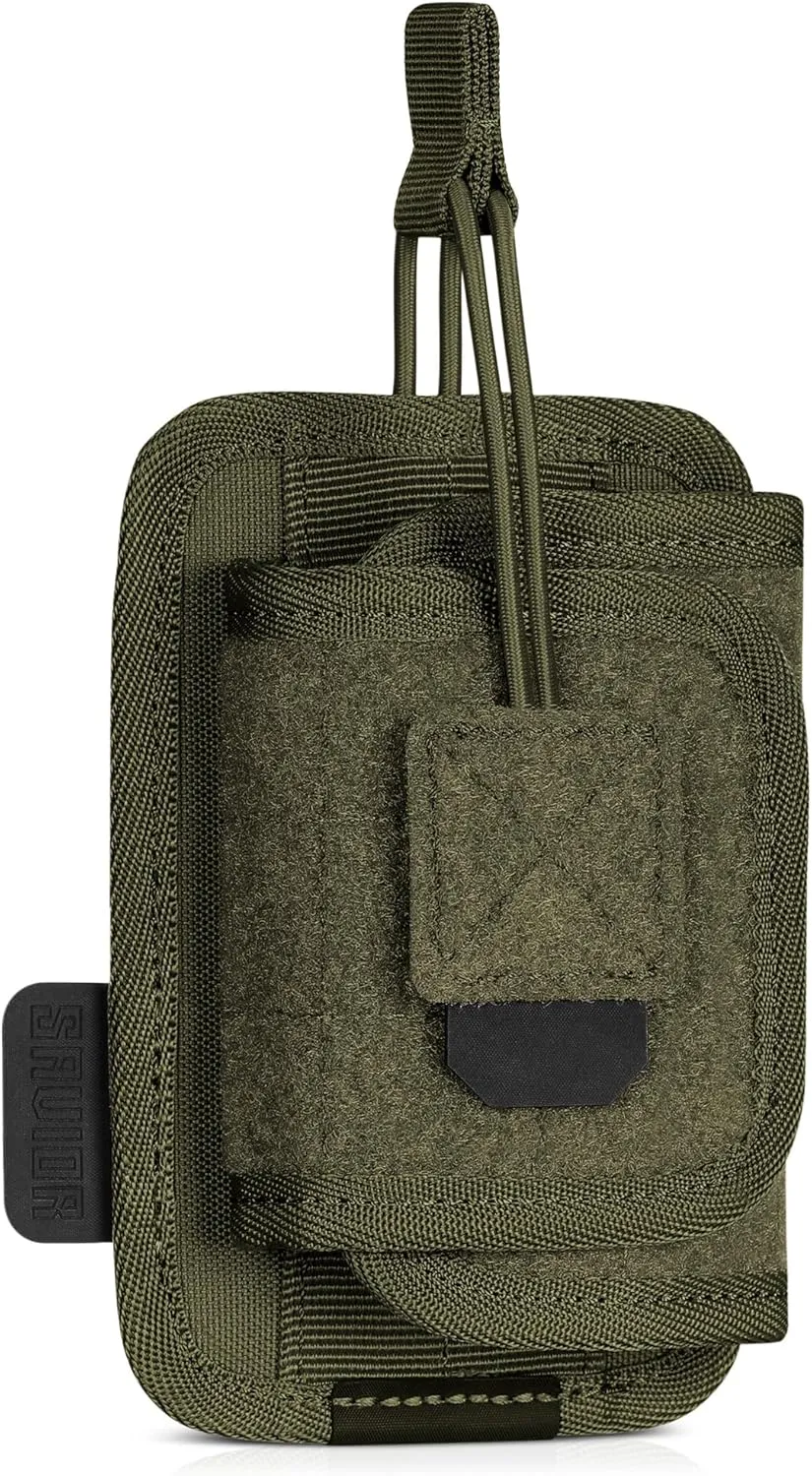 Savior Equipment Tactical Pistol Holder Revolver Holster Universal Carrier to Fit Most Handguns with Mounted Light/Laser/Sight/Optics, Paracord Retention Strap, Hook-Backed Panel
