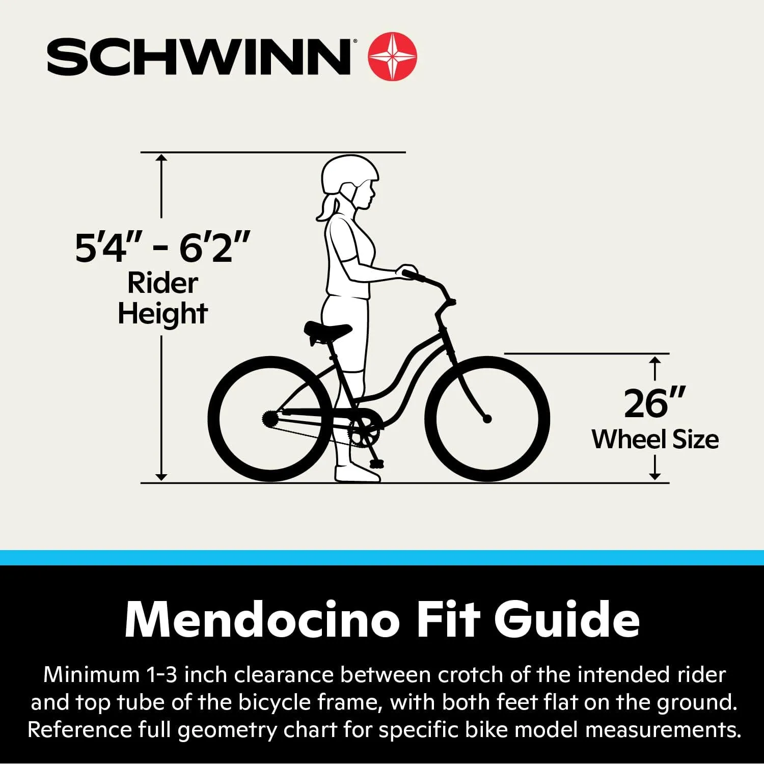 Schwinn Mendocino Electric Cruiser Bike for Adults, 20 MPH Commuting eBike, Ride Up to 45 Miles on Single Charge, 26-Inch Wheels, 6-Speed, Pedal Assist, Throttle Option, Aluminum Frame