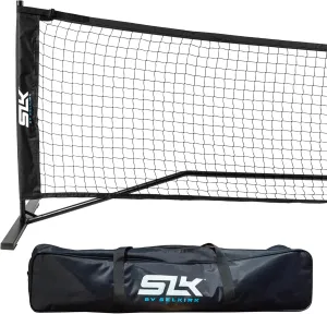 Selkirk SLK Pro Portable Wheeled Pickleball Net System | USAP Approved Dimensions | Net Tension Straps | Powder-Coated Steel Frame | Nylon Carry Bag | White
