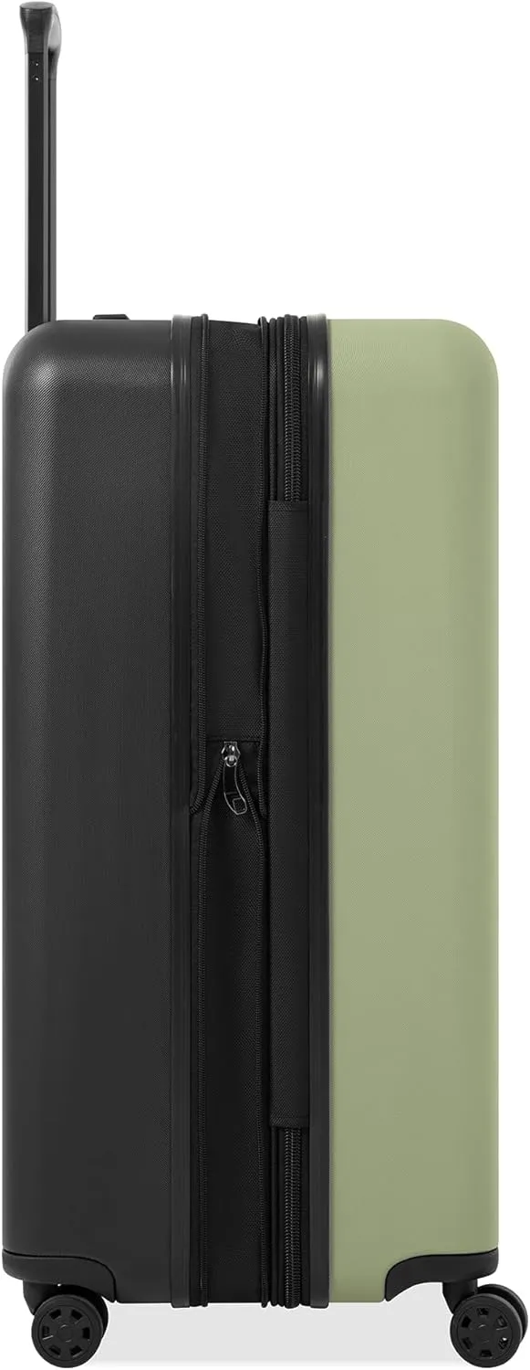 Sherpani Meridian, 29 Inch Travel Hardside Luggage, Durable Hardshell Luggage, Expandable Suitcase with 4 Double Spinner Wheels, Checked Luggage for Women (Sage)