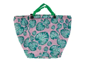 Shopping Trolley Bag - Monstera Pink
