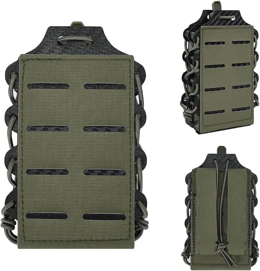 SINAIRSOFT Molle 5.56 Mag Pouch,Double Mag Holster for 5.56 mm Rifle Magazines,Universal MOLLE Tactical Open-Top Quick Release Mag Pouches for Tactical Vests/Backpacks/Belts
