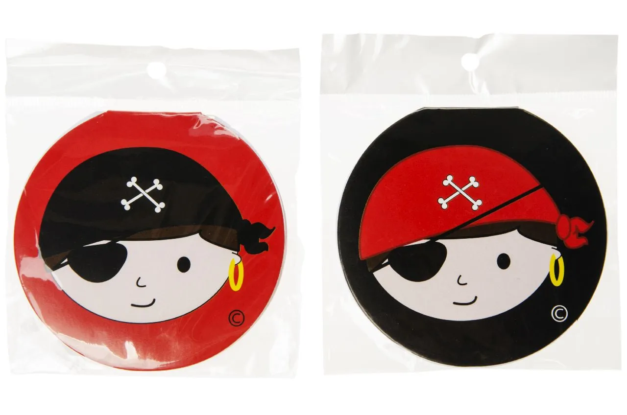 Single Round Pirate Design Notebook 8cm