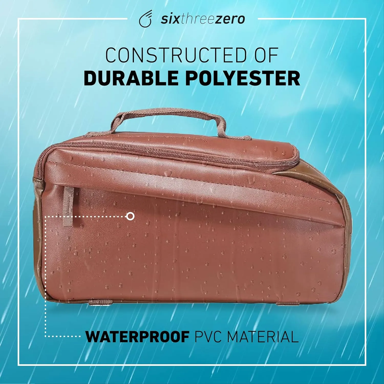 sixthreezero Bike Bag for Rear Rack, Waterproof Universal Bicycle Pannier Storage Bags, Cargo Trunk with Carry Handle