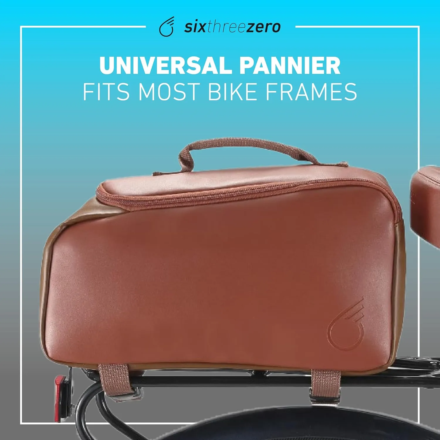 sixthreezero Bike Bag for Rear Rack, Waterproof Universal Bicycle Pannier Storage Bags, Cargo Trunk with Carry Handle