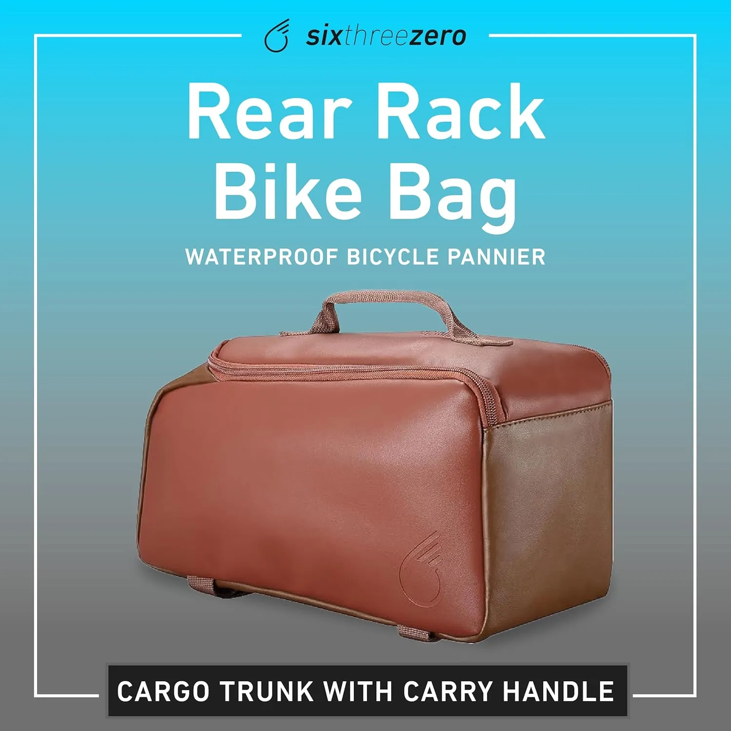 sixthreezero Bike Bag for Rear Rack, Waterproof Universal Bicycle Pannier Storage Bags, Cargo Trunk with Carry Handle