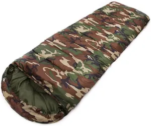 Sleeping Bag for Adults, Envelope Compact Outdoor Sleeping Bags, with Compression Sack, for Adults & Kids -Indoor & Outdoor, Camping, Backpacking, Hiking-1.3kg_Green Camouflage Super