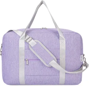 Small Carry On Bag For Spirit Airlines Personal Item Bag 18x14x8 Foldable Travel Duffel Bag Underseat Carry on Luggage for Women and Men 25L (Purple)