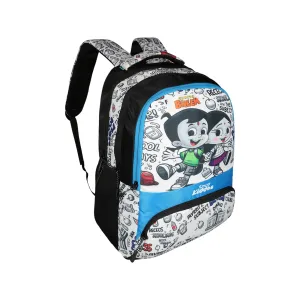SMILY KIDDOS CHHOTA BHEEM JUNIOR BACKPACK 4 T BLUE & BLACK 17 INCHES