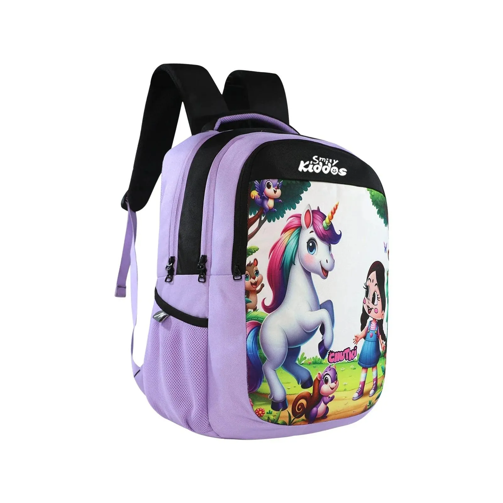 SMILY KIDDOS CHUTKI JUNIOR BACKPACK 1 PURPLE 17 INCHES