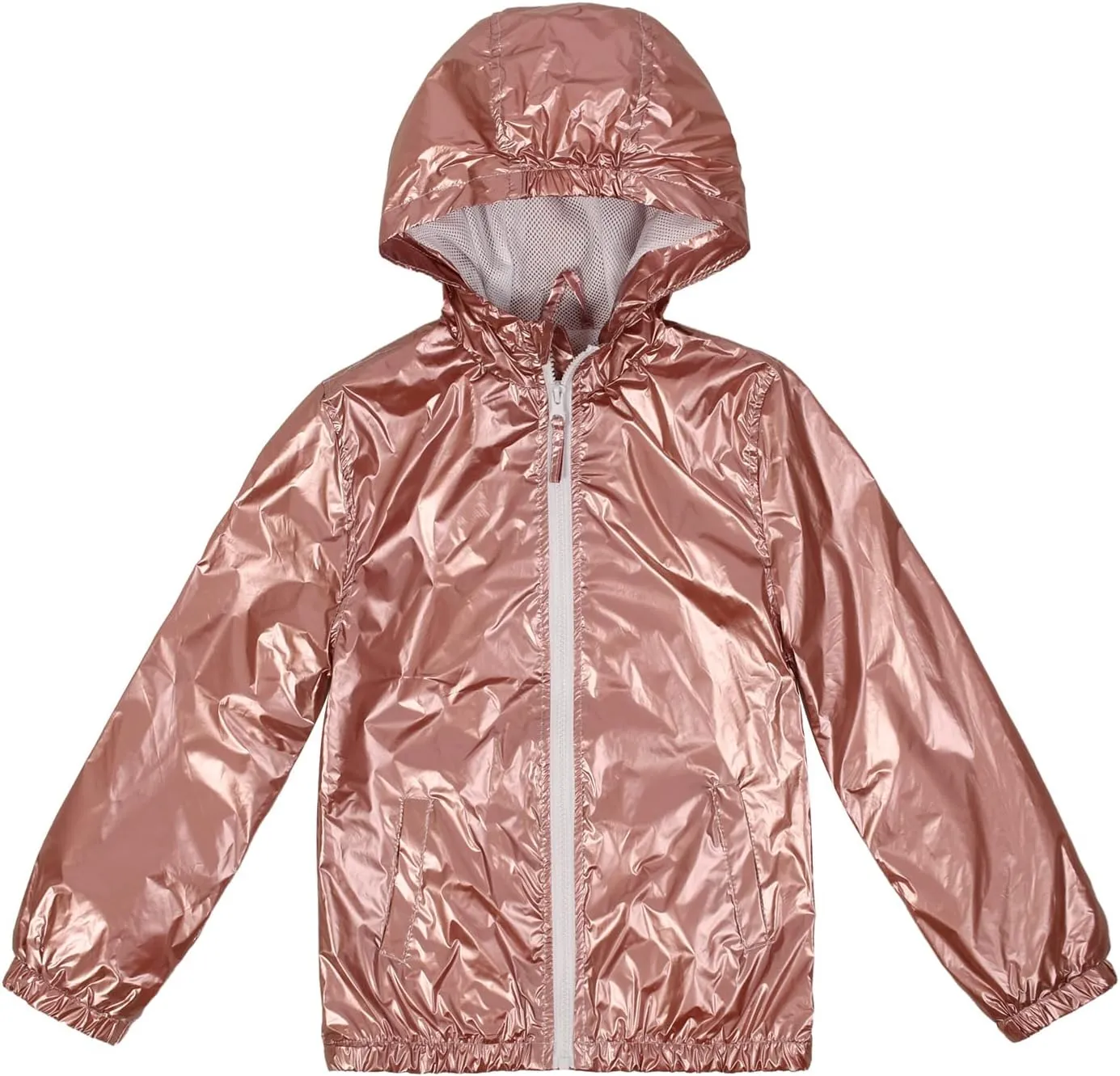 SNOW DREAMS Girls Waterproof Rain Jacket Windbreaker Lightweight Coat Kids Raincoat Outerwear