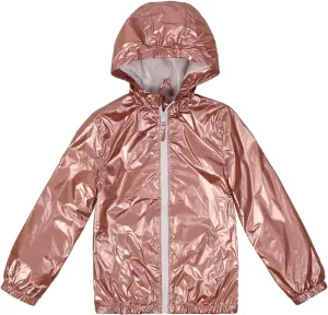 SNOW DREAMS Girls Waterproof Rain Jacket Windbreaker Lightweight Coat Kids Raincoat Outerwear