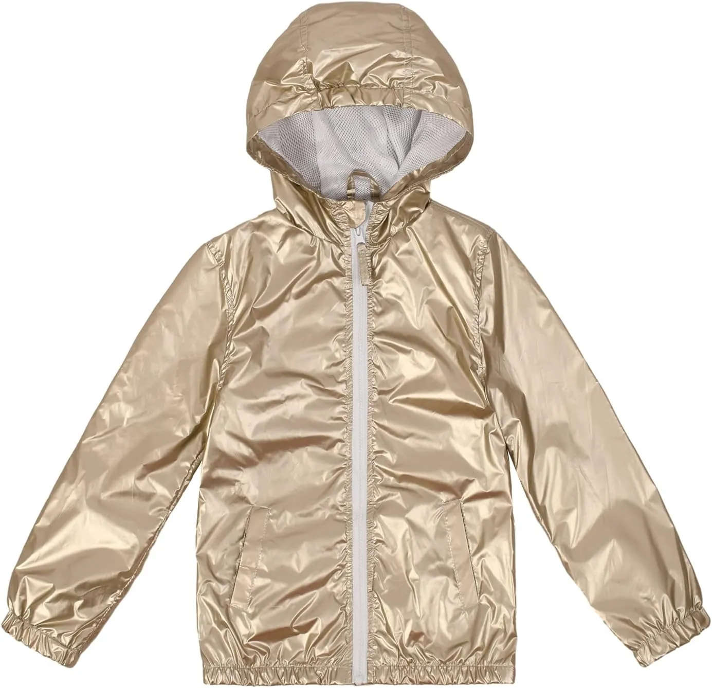SNOW DREAMS Girls Waterproof Rain Jacket Windbreaker Lightweight Coat Kids Raincoat Outerwear