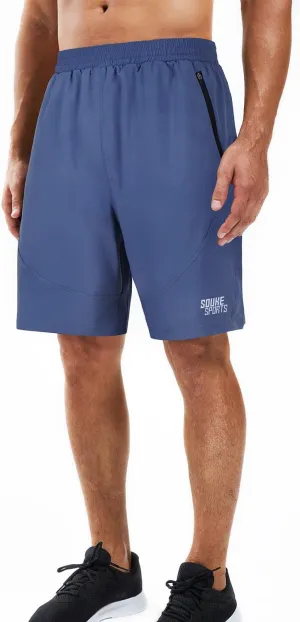 Souke Sports Men's 2 in 1 Workout Running Shorts 7" Quick Dry Gym Athletic Shorts Liner Zipper Pockets