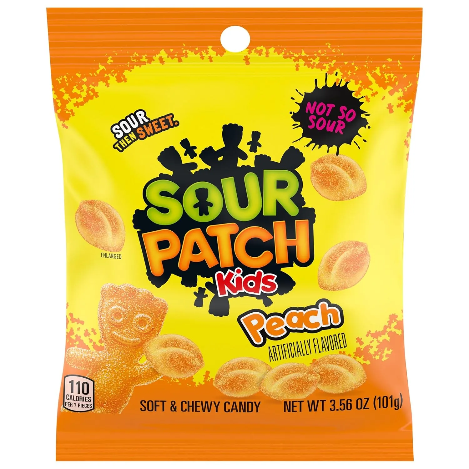 SourPatch Kids Peach, 3.56 Ounce Bags (Pack of 12)