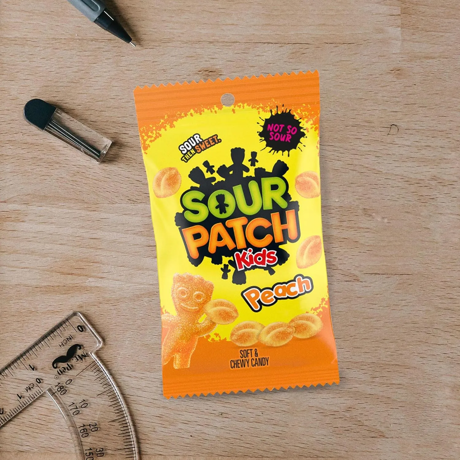 SourPatch Kids Peach, 3.56 Ounce Bags (Pack of 12)