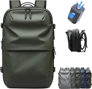 Spacevac Pro Backpack, Air Vacpack Backpack with Vacuum Seal Compression, 60L Expandable Easy Vac Travel Bag with Pump (Prestige-Green, 60L（with electric air pump）)