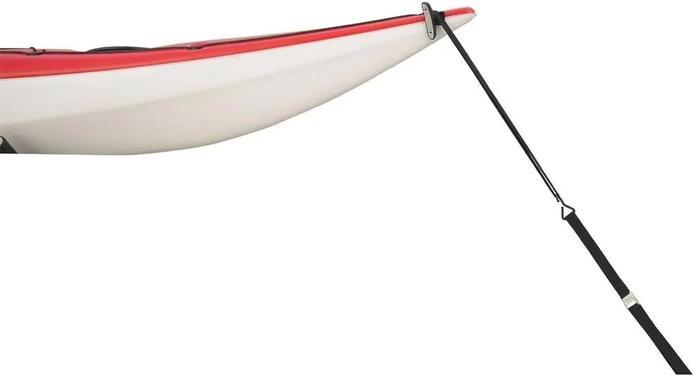 SPAREHAND VR-881 Quick Draw Bow and Stern Tie-Down Straps - Heavy-Duty, Adjustable Nylon Straps with Safety Lock S Hooks - Cam Buckle Straps for Tying Down SUPs, Kayaks, Canoes & Paddle Boards – Black