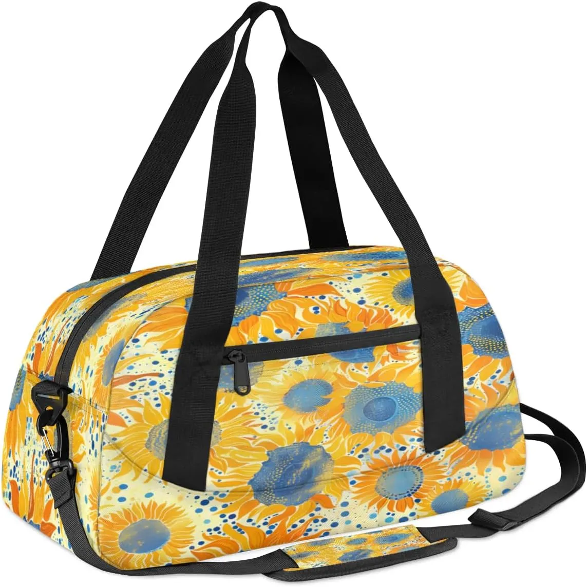 Sport Duffel Bag Abstract Sunflower Kids Gym Bag Weekender Overnight Bags for Boys Girls Teens Carry On Workout Travel Bag