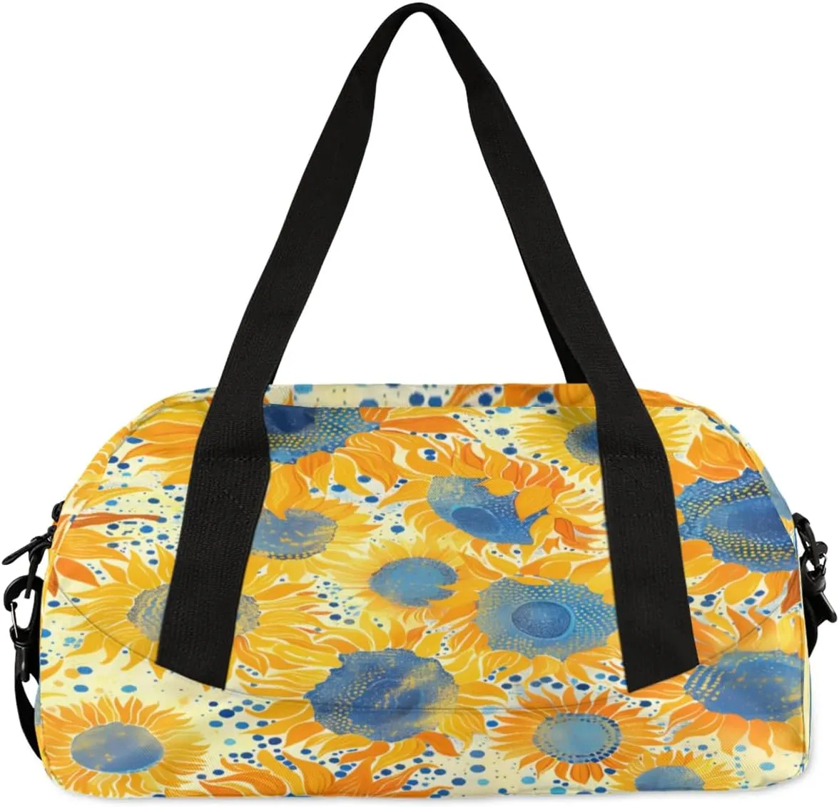 Sport Duffel Bag Abstract Sunflower Kids Gym Bag Weekender Overnight Bags for Boys Girls Teens Carry On Workout Travel Bag