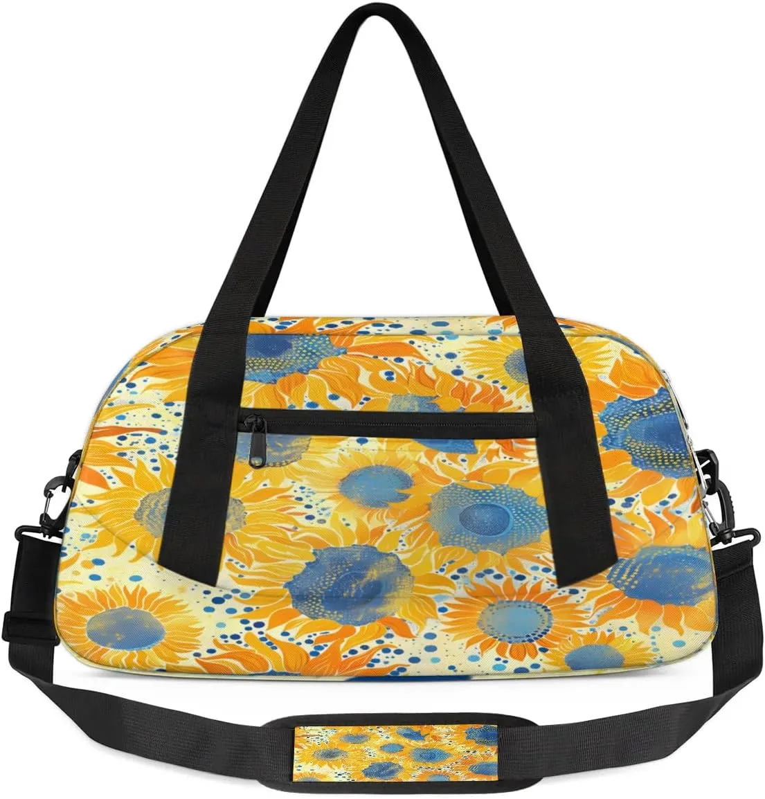 Sport Duffel Bag Abstract Sunflower Kids Gym Bag Weekender Overnight Bags for Boys Girls Teens Carry On Workout Travel Bag