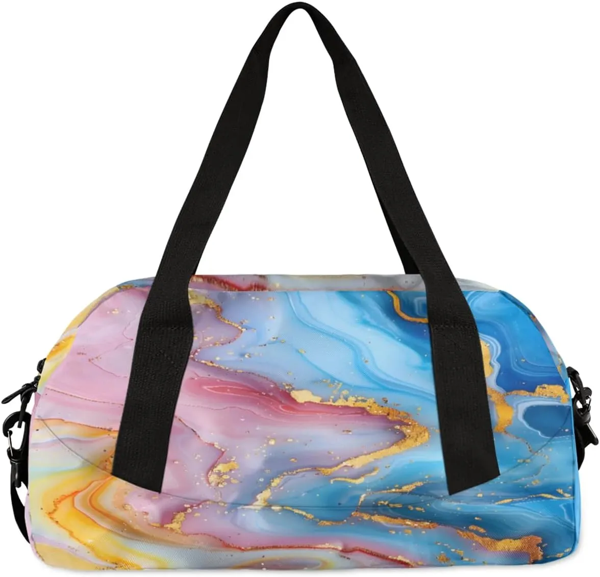 Sport Duffel Bag Attractive Marble Pattern Kids Gym Bag Weekender Overnight Bags for Boys Girls Teens Carry On Workout Travel Bag