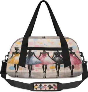 Sport Duffel Bag Ballet Dots Kids Gym Bag Weekender Overnight Bags for Boys Girls Teens Carry On Workout Travel Bag