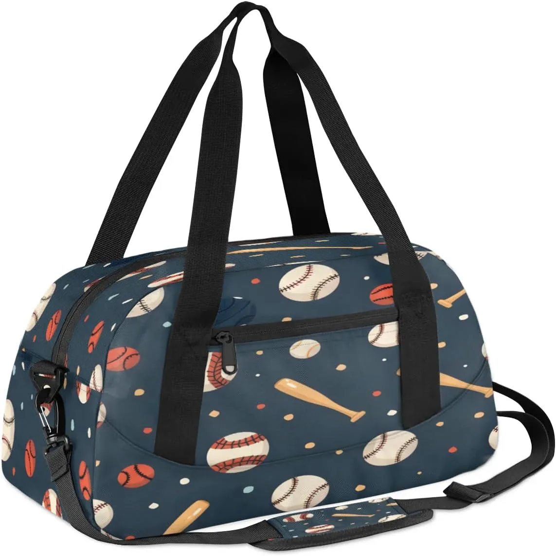 Sport Duffel Bag Baseball Theme Kids Gym Bag Weekender Overnight Bags for Boys Girls Teens Carry On Workout Travel Bag