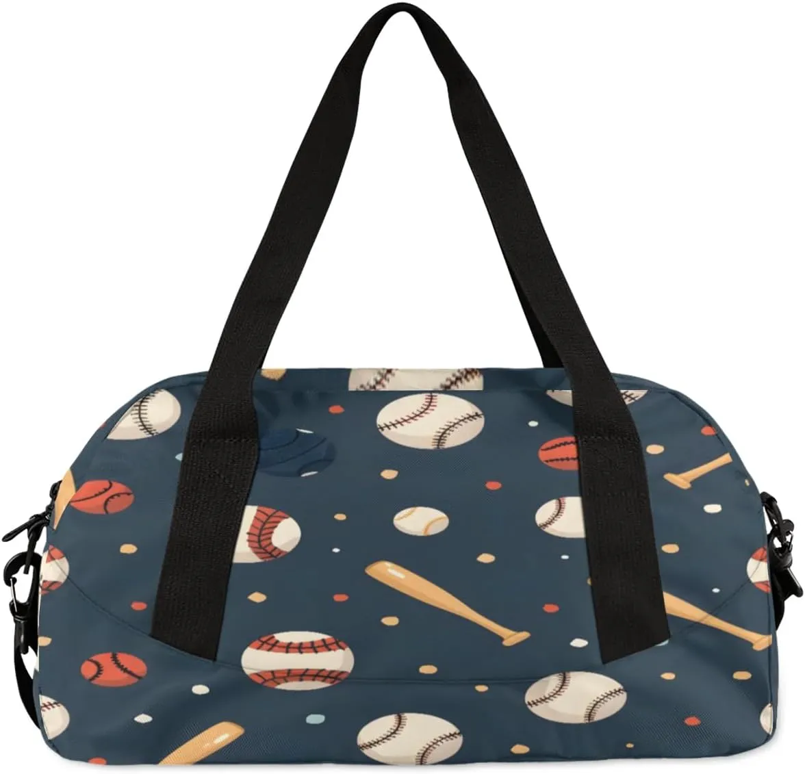 Sport Duffel Bag Baseball Theme Kids Gym Bag Weekender Overnight Bags for Boys Girls Teens Carry On Workout Travel Bag