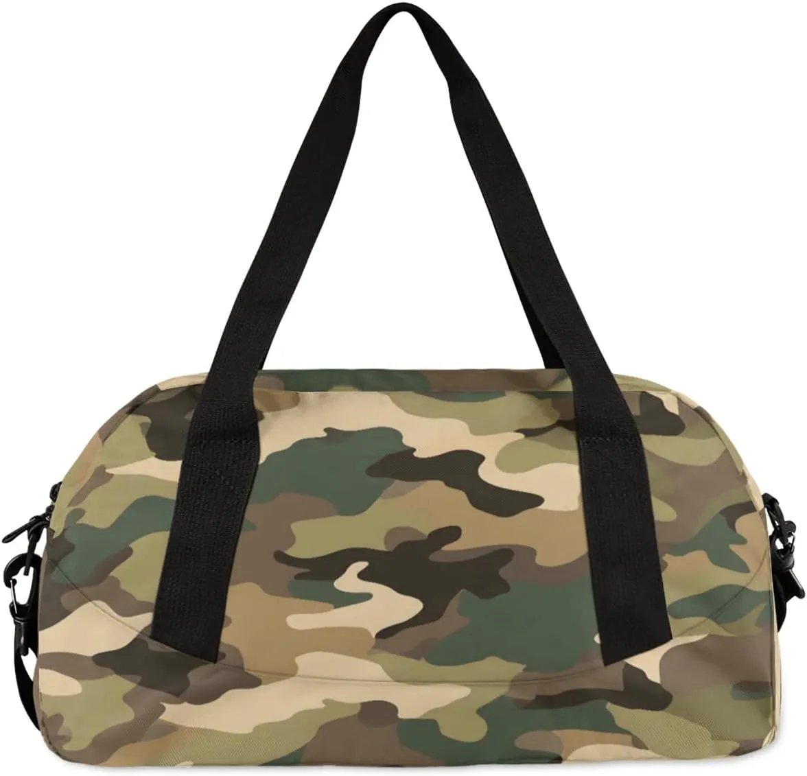 Sport Duffel Bag Brown Green Camo Kids Gym Bag Weekender Overnight Bags for Boys Girls Teens Carry On Workout Travel Bag