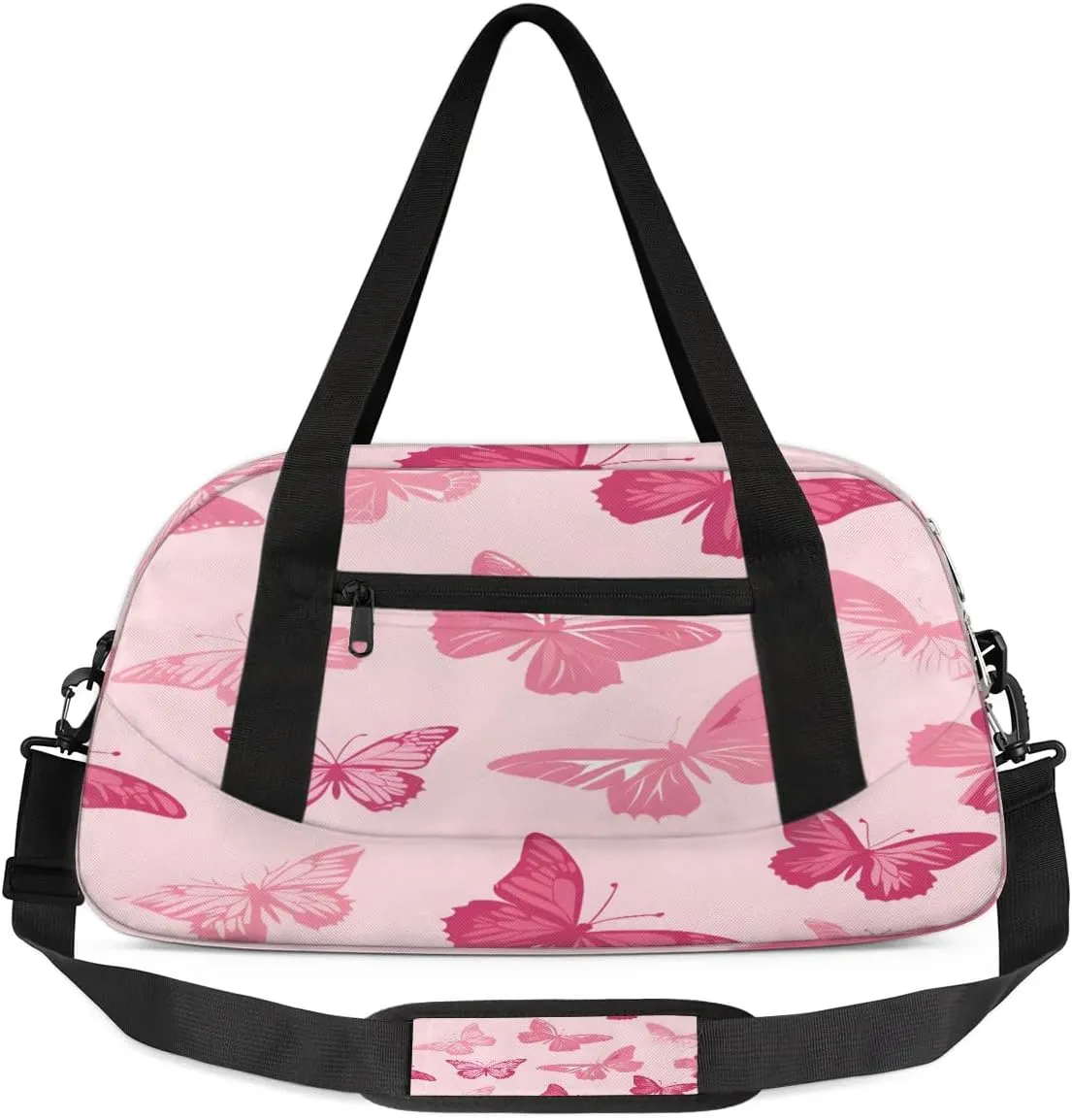 Sport Duffel Bag Butterflies Theme Kids Gym Bag Weekender Overnight Bags for Boys Girls Teens Carry On Workout Travel Bag