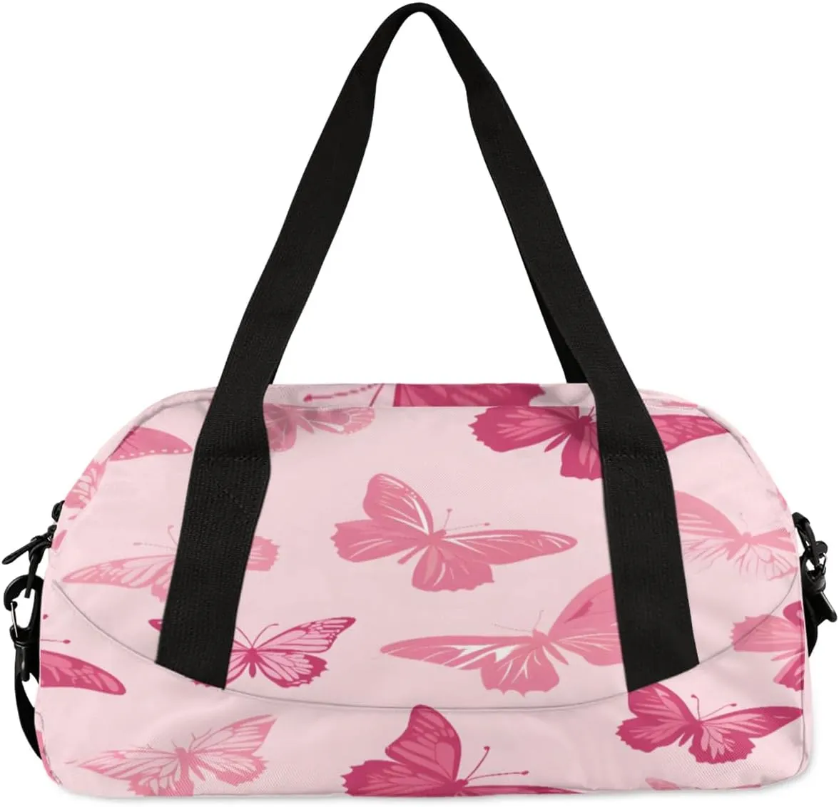 Sport Duffel Bag Butterflies Theme Kids Gym Bag Weekender Overnight Bags for Boys Girls Teens Carry On Workout Travel Bag