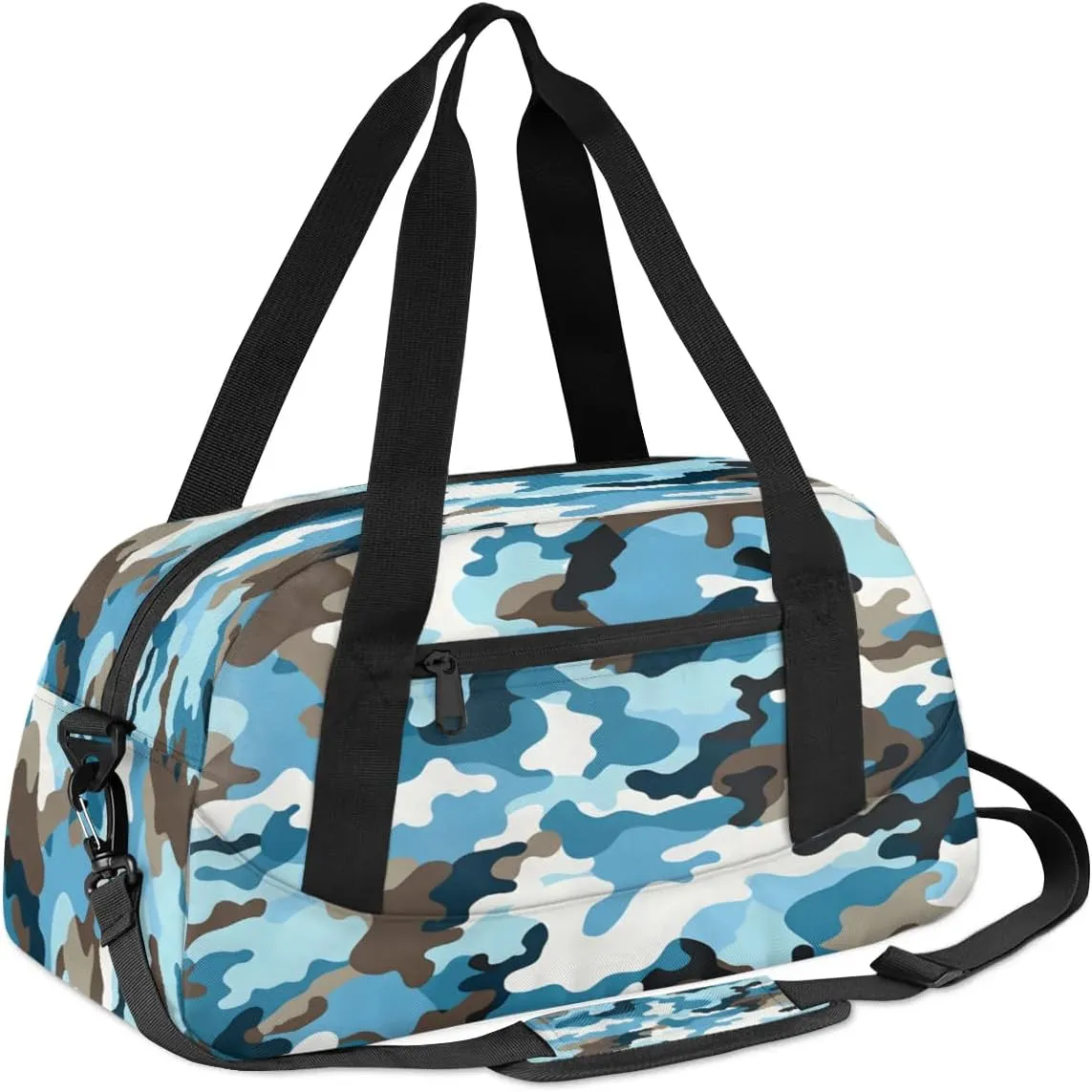 Sport Duffel Bag Camo Print Kids Gym Bag Weekender Overnight Bags for Boys Girls Teens Carry On Workout Travel Bag