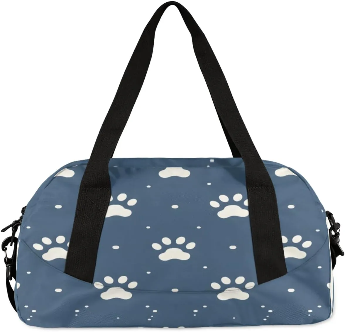 Sport Duffel Bag Cute Paw Prints Kids Gym Bag Weekender Overnight Bags for Boys Girls Teens Carry On Workout Travel Bag