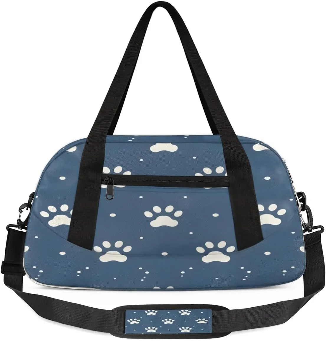 Sport Duffel Bag Cute Paw Prints Kids Gym Bag Weekender Overnight Bags for Boys Girls Teens Carry On Workout Travel Bag
