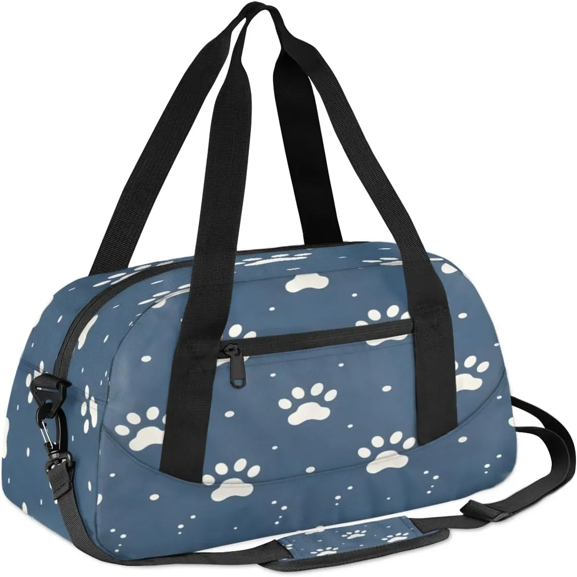 Sport Duffel Bag Cute Paw Prints Kids Gym Bag Weekender Overnight Bags for Boys Girls Teens Carry On Workout Travel Bag